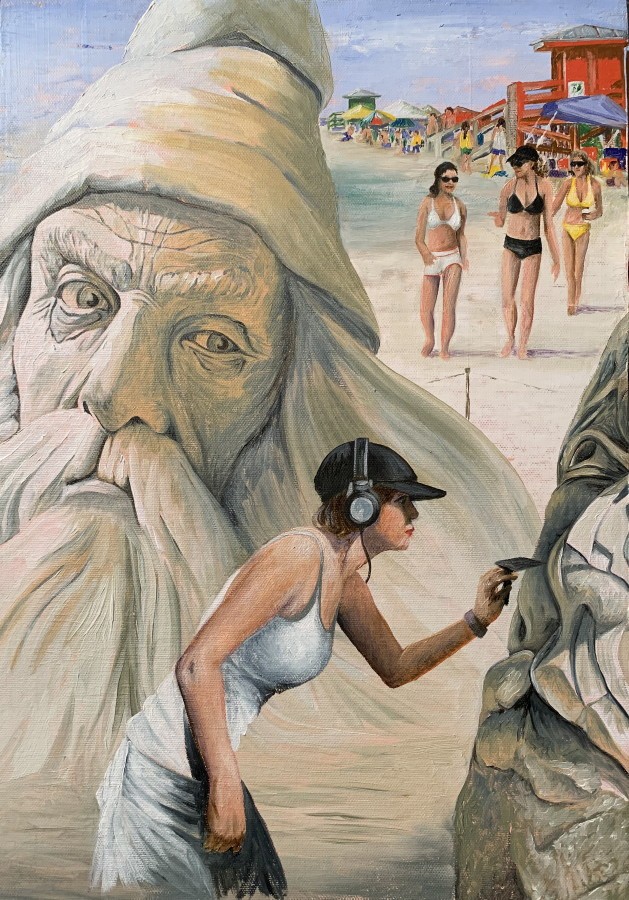 Siesta Beach: sand sculpture